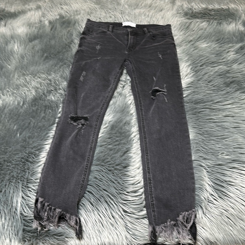 Free People Fringe Stretchy Jeans